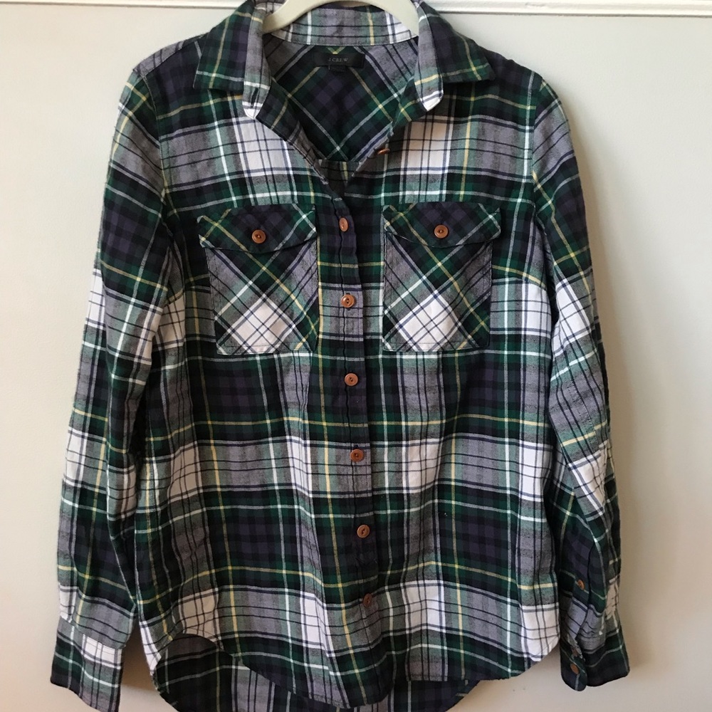 J. Crew plaid button down shirt